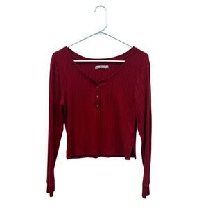 Abercrombie & Fitch Long Sleeve Red Top size M